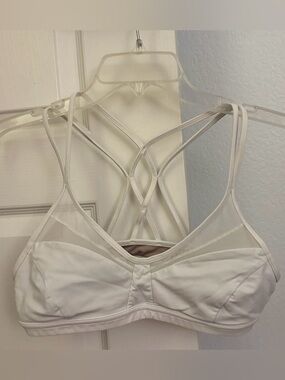 lululemon athletica White Strappy Crisscross Sports Bralette